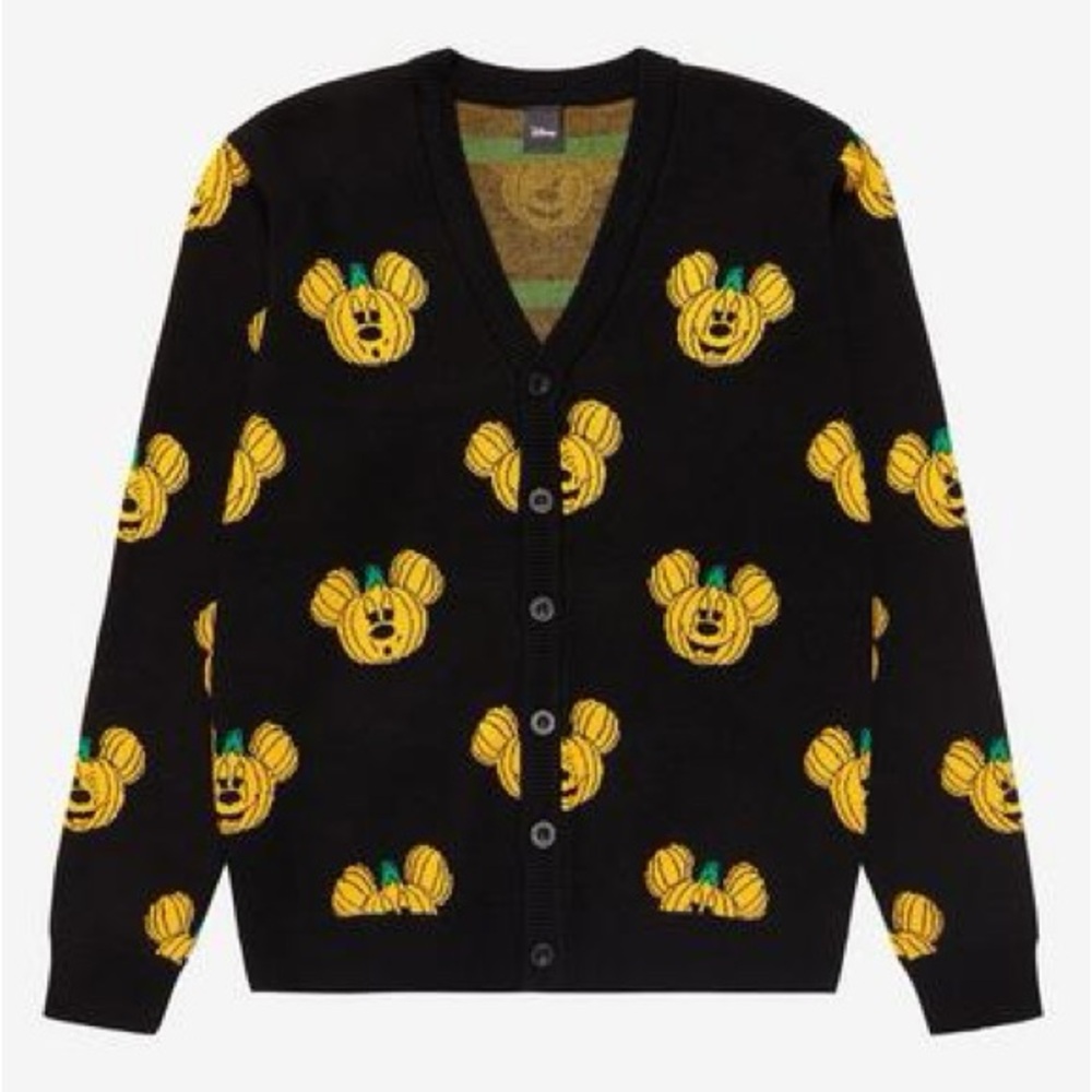 Cakeworthy Disney Mickey Mouse Jack-O'Lantern Expressions Women's Cardigan